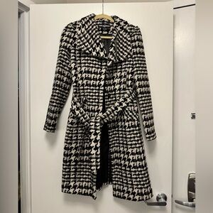 Karl Lagerfeld houndstooth wool coat
